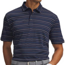Under Armour ArmourDry Stripe Polo Shirt - Midnight Navy/Aegean Blue/White