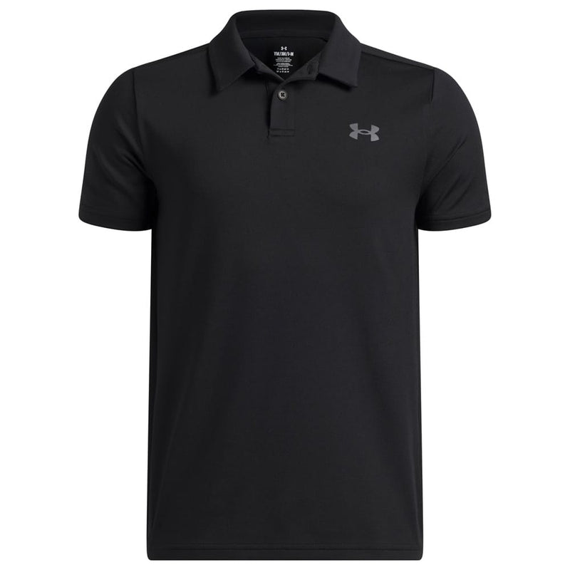 Under Armour Youth Matchplay Polo Shirt - Black/Castlerock