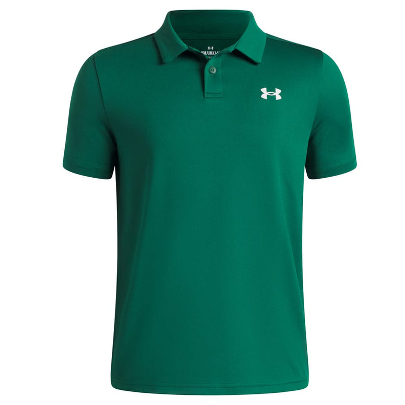 Under Armour Youth Matchplay Polo Shirt - Campus Ivy/White