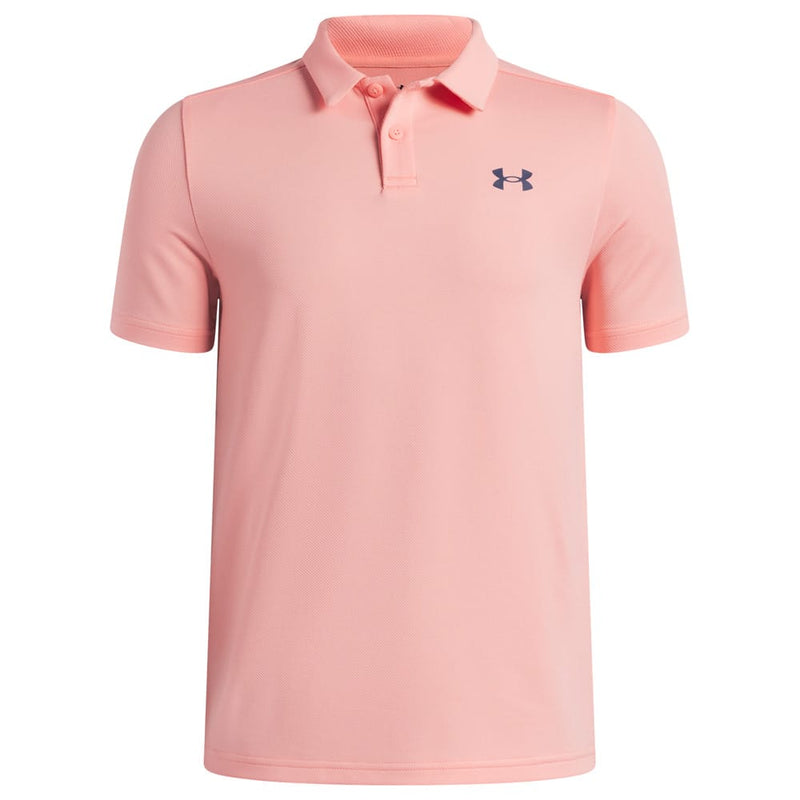 Under Armour Youth Matchplay Polo Shirt - Posh Pink/Academy