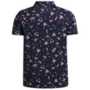 Under Armour Boys Matchplay Printed Polo Shirt - Midnight Navy/Posh Pink/Castlerock