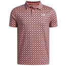 Under Armour Boys Matchplay Printed Polo Shirt - Posh Pink/Midnight Navy/White