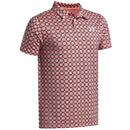 Under Armour Boys Matchplay Printed Polo Shirt - Posh Pink/Midnight Navy/White