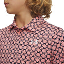 Under Armour Boys Matchplay Printed Polo Shirt - Posh Pink/Midnight Navy/White