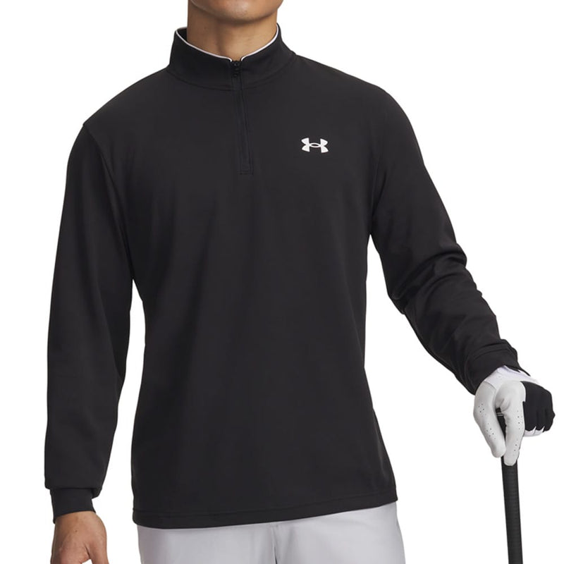 Under Armour Matchplay 1/4 Zip Top - Black/White