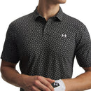 Under Armour T2G Printed Polo Shirt - Black/Clay Green/White