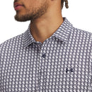 Under Armour T2G Printed Polo Shirt- Midnight Navy/White/Midnight Navy