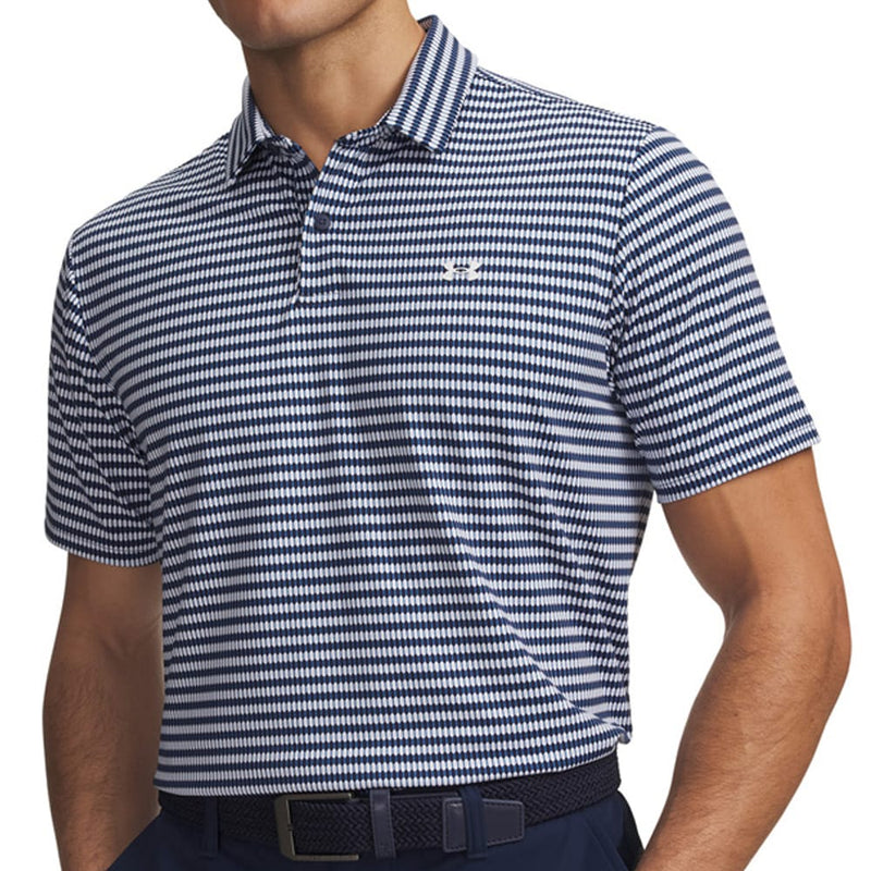 Under Armour T2G Printed Polo Shirt - Midnight Navy/White/White