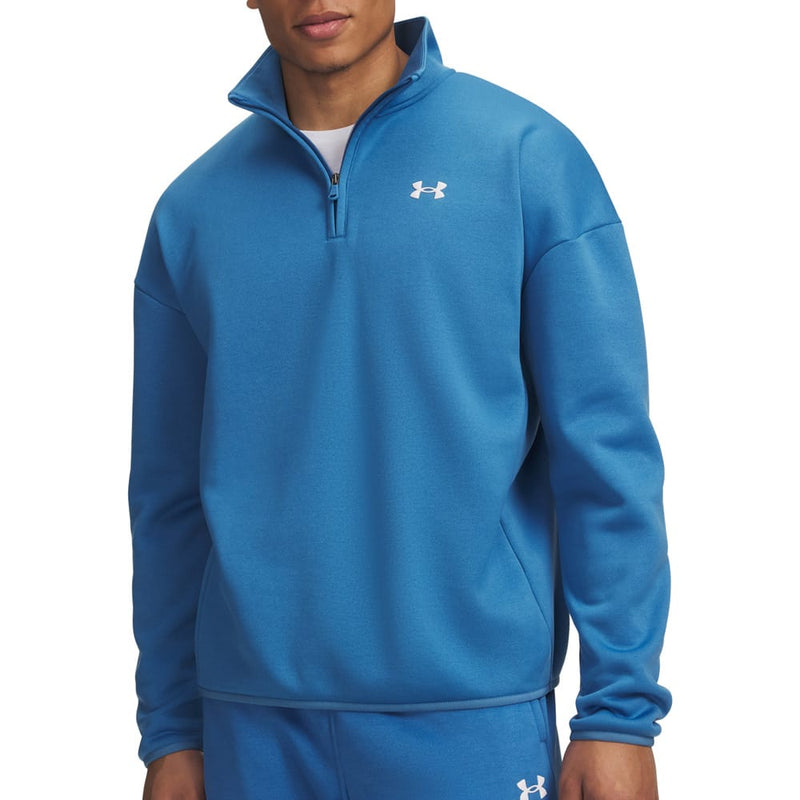 Under Armour Armour Fleece 1/4 Zip Pullover - Aegean Blue/Black