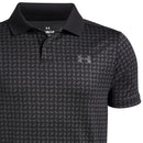 Under Armour Boys' Matchplay Printed Junior Polo Shirt - Black/Castlerock/Castlerock