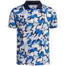 Under Armour Boys' Matchplay Printed Junior Polo Shirt - Midnight Navy/Blue Atlantis/White