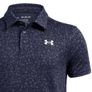 Under Armour Boys' Playoff Printed Polo - Midnight Navy/Halo Gray