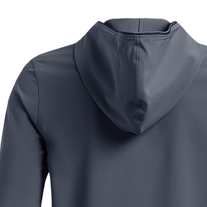 Under Armour Drive Boy's Junior Hoodie - Downpour Grey/Midnight Navy
