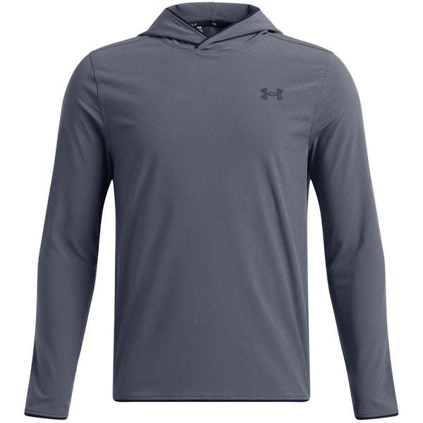 Under Armour Drive Boy's Junior Hoodie - Downpour Grey/Midnight Navy