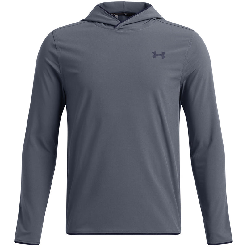 Under Armour Drive Boy's Junior Hoodie - Downpour Grey/Midnight Navy