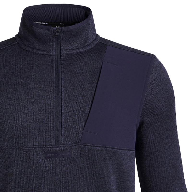 Under Armour Boys' Drive Hybrid Storm 1/2 Zip Pullover - Midnight Navy/Midnight Navy