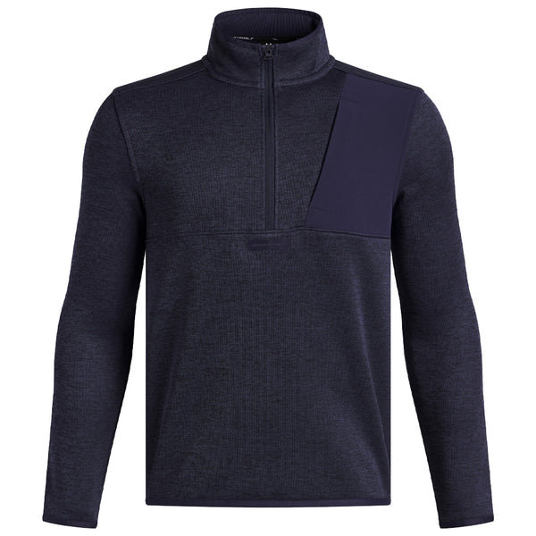 Under Armour Boys' Drive Hybrid Storm 1/2 Zip Pullover - Midnight Navy/Midnight Navy