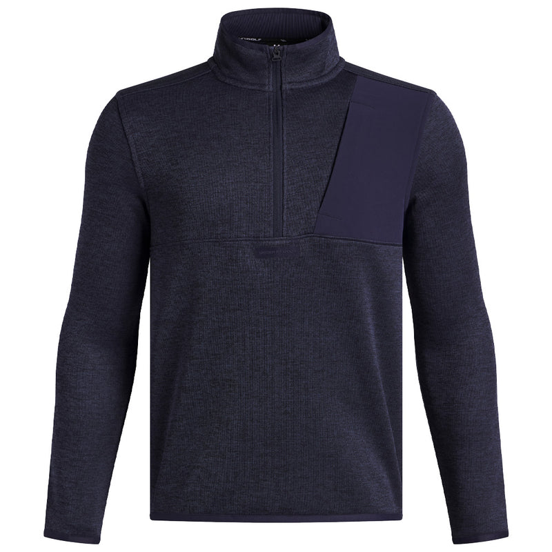 Under Armour Boys' Drive Hybrid Storm 1/2 Zip Pullover - Midnight Navy/Midnight Navy