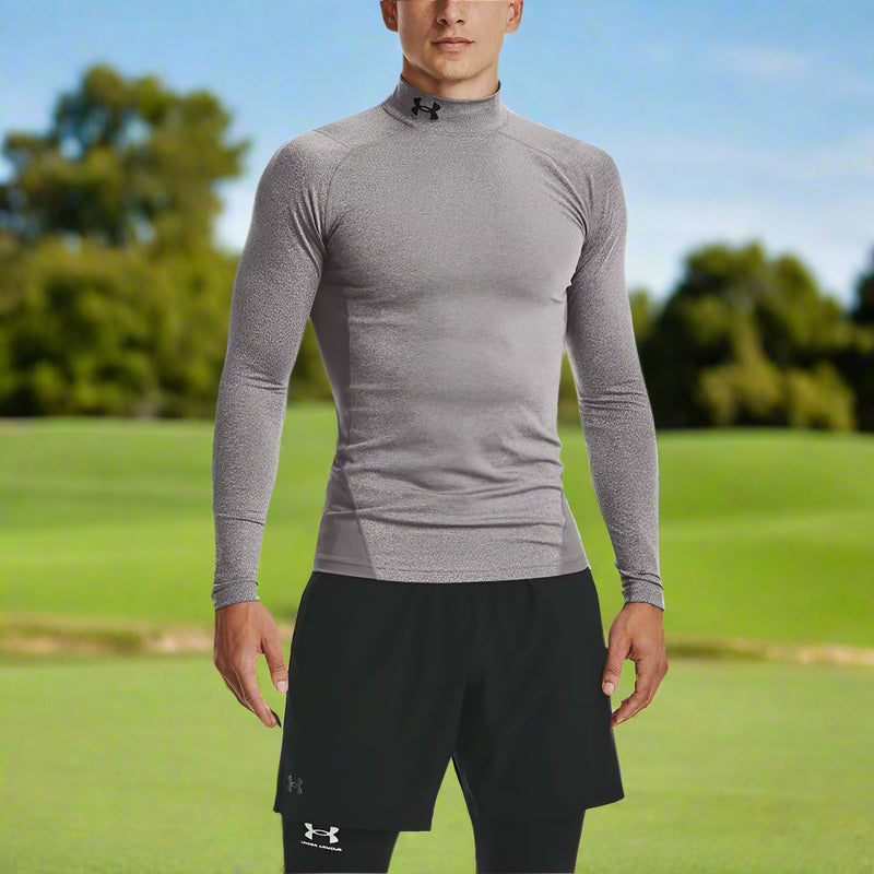 Under Armour CG Armour Compression Baselayer - Charcoal Light Heather/Black