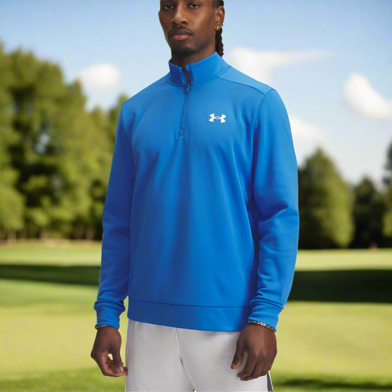 Under Armour Armour Fleece 1/4 Zip Pullover - Blue Atlantis/White