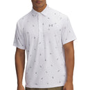 Under Armour Playoff 3.0 Printed Polo Shirt - White/Steel/Quails
