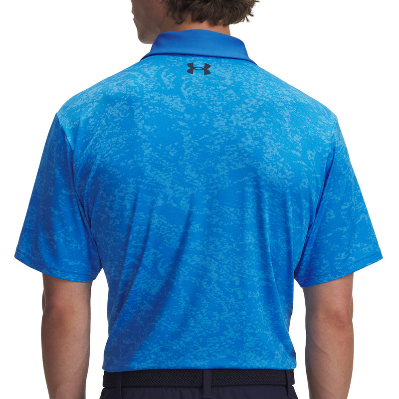 Under Armour Playoff 3.0 Printed Polo Shirt - Blue Atlantis/Viral Blue/Midnight Navy
