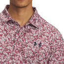 Under Armour Playoff 3.0 Printed Polo Shirt - Tourmaline Pink/Dark Maroon/Midnight Navy