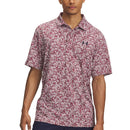 Under Armour Playoff 3.0 Printed Polo Shirt - Tourmaline Pink/Dark Maroon/Midnight Navy