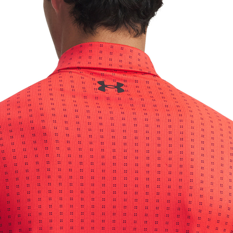 Under Armour Playoff 3.0 Printed Polo Shirt - Racer Red/Black/Black