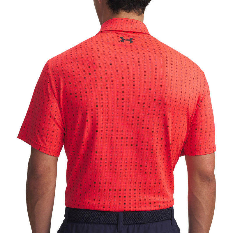Under Armour Playoff 3.0 Printed Polo Shirt - Racer Red/Black/Black