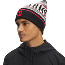Under Armour Halftime Pom Beanie - Stone/Racer Red/Black