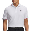 Under Armour Playoff 3.0 Rib Polo Shirt - White/Racer Red/Black