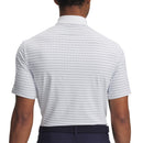 Under Armour Drive Chill Printed Polo Shirt - White/Blue Calm/Midnight Navy