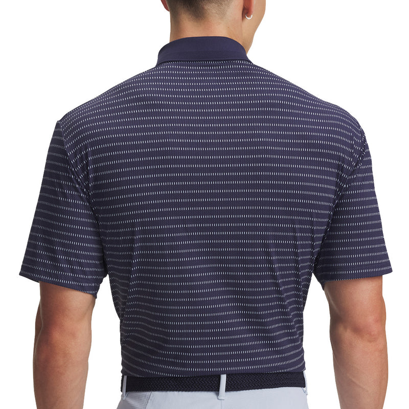 Under Armour Drive Chill Printed Polo Shirt - Midnight Navy/Washed Navy/Blue Calm