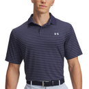 Under Armour Drive Chill Printed Polo Shirt - Midnight Navy/Washed Navy/Blue Calm