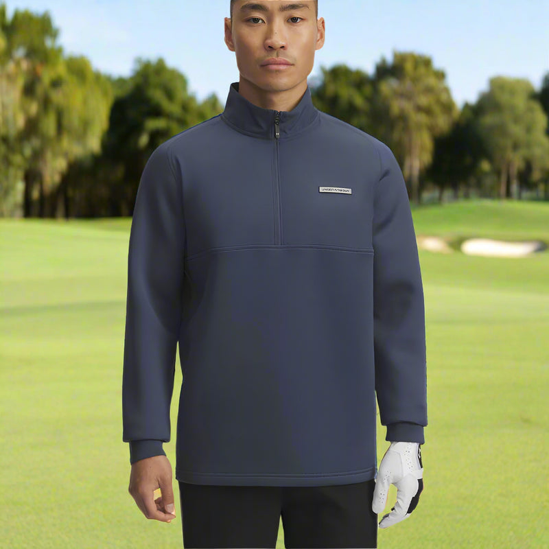 Under Armour Drive Pro Hybrid 1/2 Zip Pullover - Downpour Gray/Black