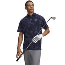 Under Armour Drive Chill Printed Polo Shirt - Midnight Navy/Halo Gray