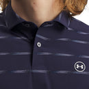 Under Armour Drive Chill Printed Polo Shirt - Midnight Navy/Blue Haze/White