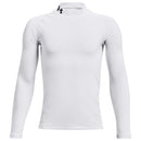 Under Armour Youth Coldgear Armour Mock Long Sleeve - White/Black