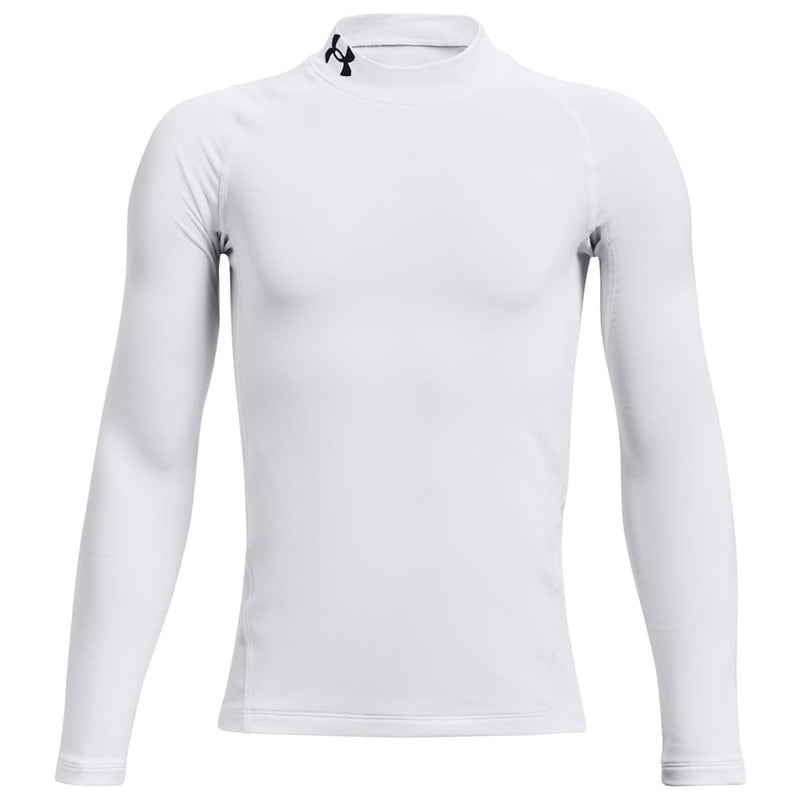 Under Armour Youth Coldgear Armour Mock Long Sleeve - White/Black