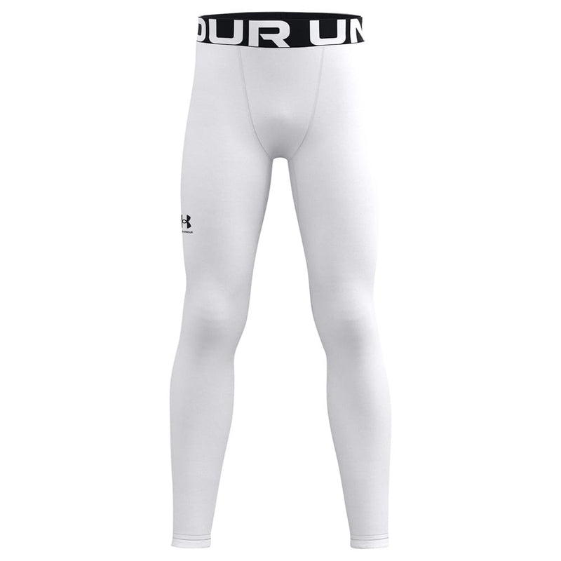 Under Armour Youth Coldgear Armour Leggings - White/Black