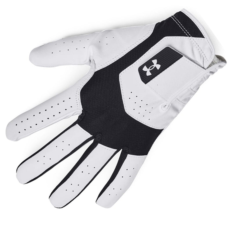 Under Armour Iso-Chill Cabretta Leather Golf Glove - Black/White/White