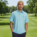 Under Armour Playoff 3.0 Printed Polo Shirt - Blue Haze/Midnight Navy