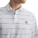 Under Armour Drive Chill Printed Polo Shirt - White/Blue Haze/Midnight Navy