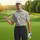 Under Armour Drive Chill Printed Polo Shirt - Titanium/Clay Green/Black