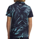 Under Armour Boys Matchplay Printed Polo Shirt - Midnight Navy/Blue Haze/White