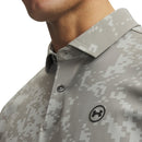 Under Armour Drive Chill Printed Polo Shirt - Titanium/Clay Green/Black