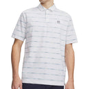 Under Armour Drive Chill Printed Polo Shirt - White/Blue Haze/Midnight Navy