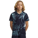 Under Armour Boys Matchplay Printed Polo Shirt - Midnight Navy/Blue Haze/White