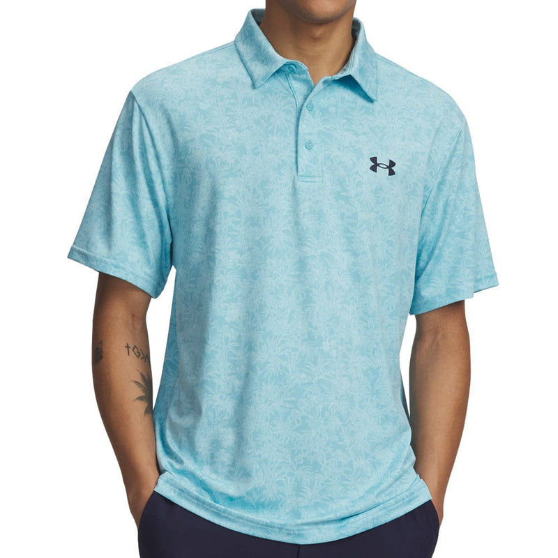 Under Armour Playoff 3.0 Printed Polo Shirt - Blue Haze/Midnight Navy